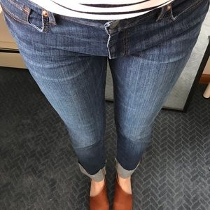 LOFT 29/8 Curvy Straight Jeans with foldover cuff